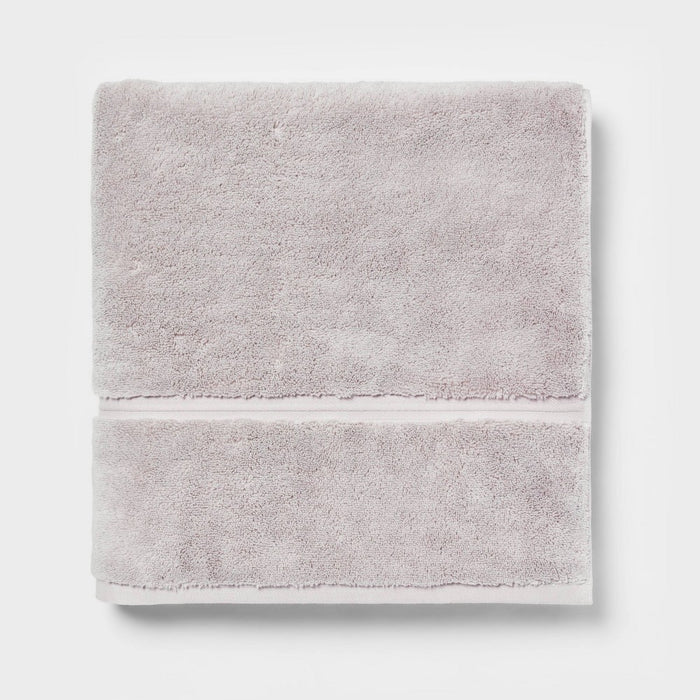 Oversized Spa Plush Bath Towel Light Gray - Threshold