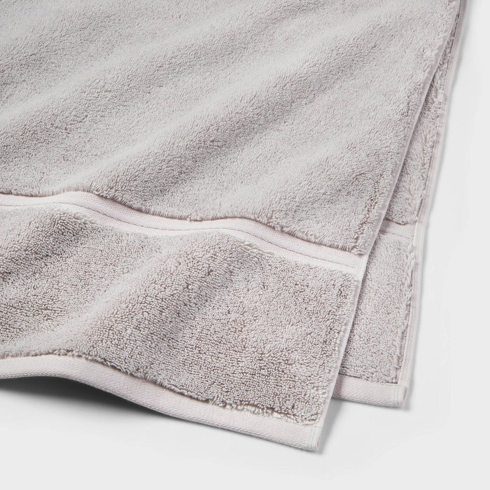 Oversized Spa Plush Bath Towel Light Gray - Threshold
