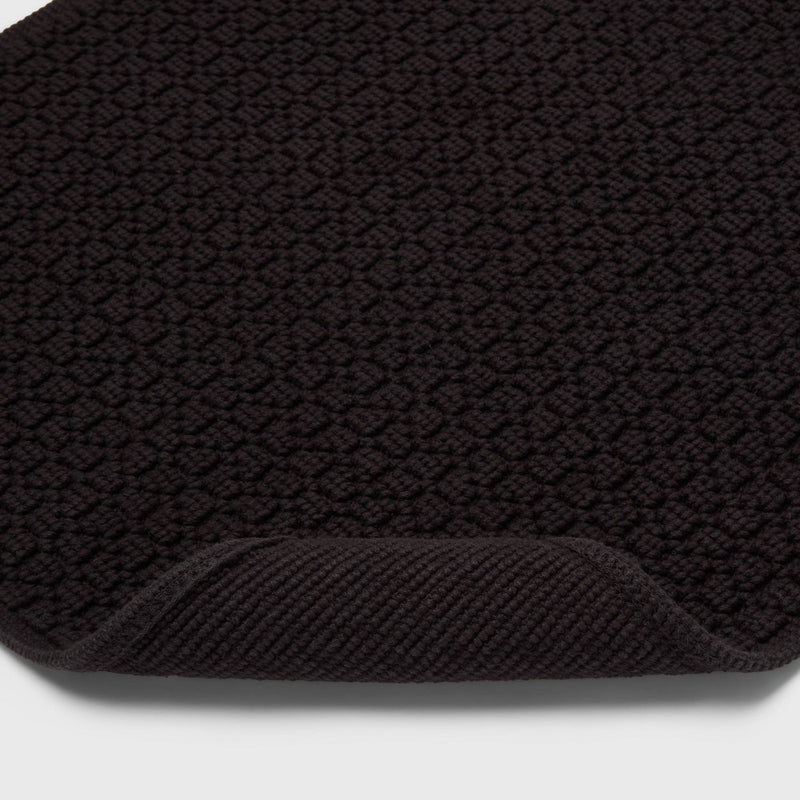 20"x34" Antimicrobial Bath Mat Washed Black - Threshold