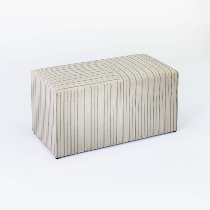 Lynwood Cube Bench Wide Striped Cream - Threshold designed with Studio McGee (LOCAL PICKUP ONLY)