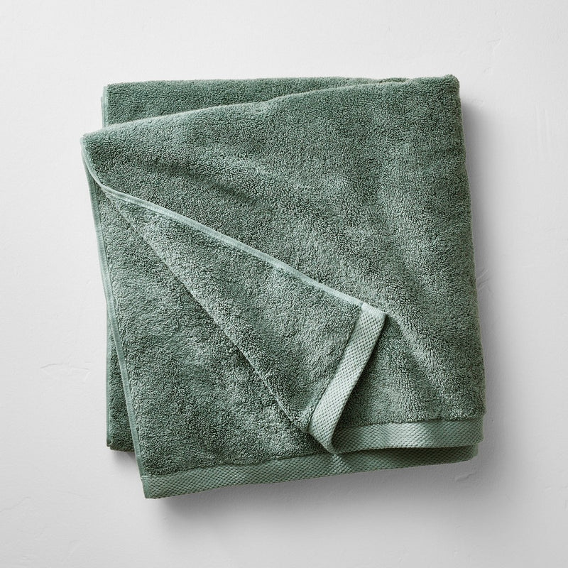 Organic Bath Sheet Dark Teal Blue - Casaluna