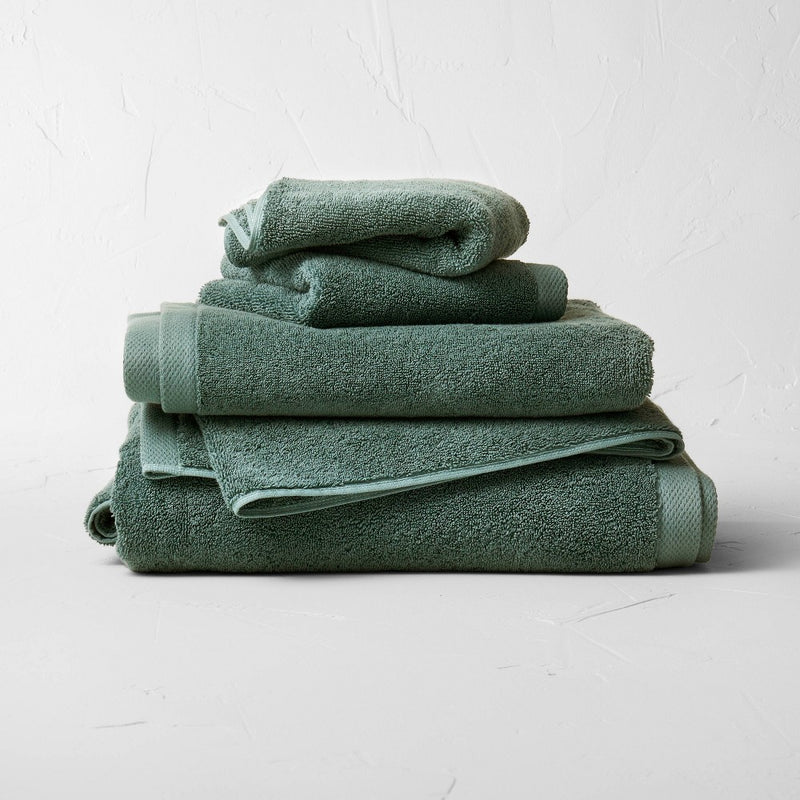 Organic Bath Sheet Dark Teal Blue - Casaluna