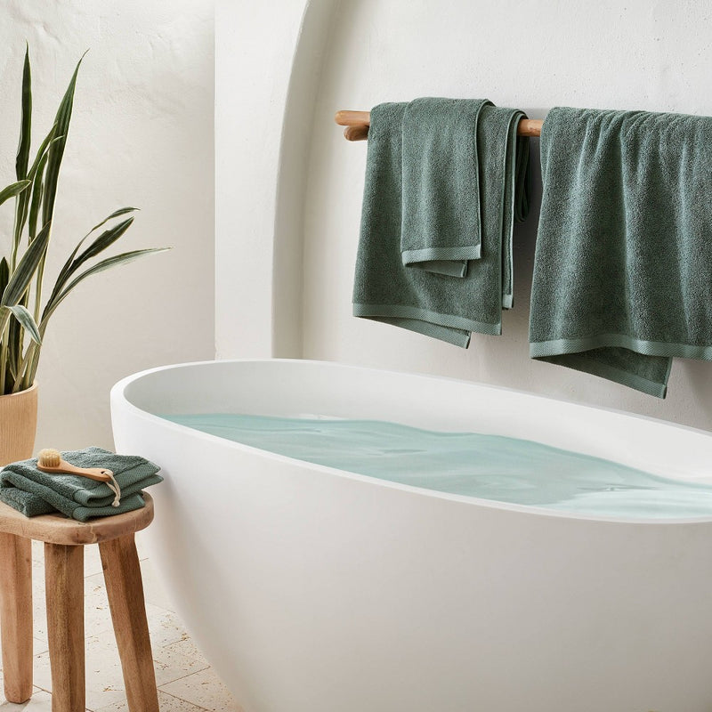 Organic Bath Sheet Dark Teal Blue - Casaluna