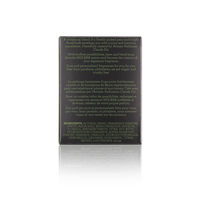MIX:BAR Pear Blossom Eau De Parfum - Clean Fragrance for Women, Travel Size - 1.7 fl oz
