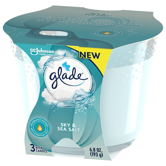 Glade 3 Wick Candle - Sky & Sea Salt - 6.8oz