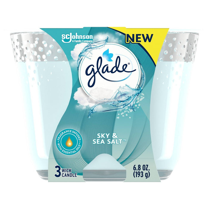 Glade 3 Wick Candle - Sky & Sea Salt - 6.8oz
