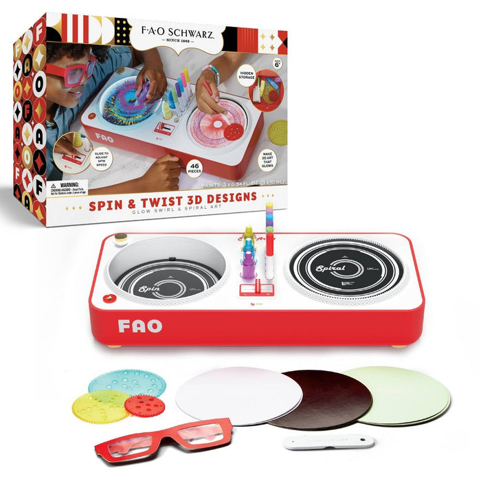 FAO Schwarz Spin & Twist 3D Designs Glow Swirl & Spiral Kit