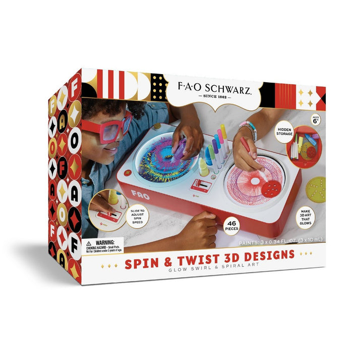 FAO Schwarz Spin & Twist 3D Designs Glow Swirl & Spiral Kit