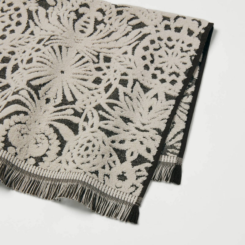 Allover Pattern Hand Towel Black/Khaki - Opalhouse