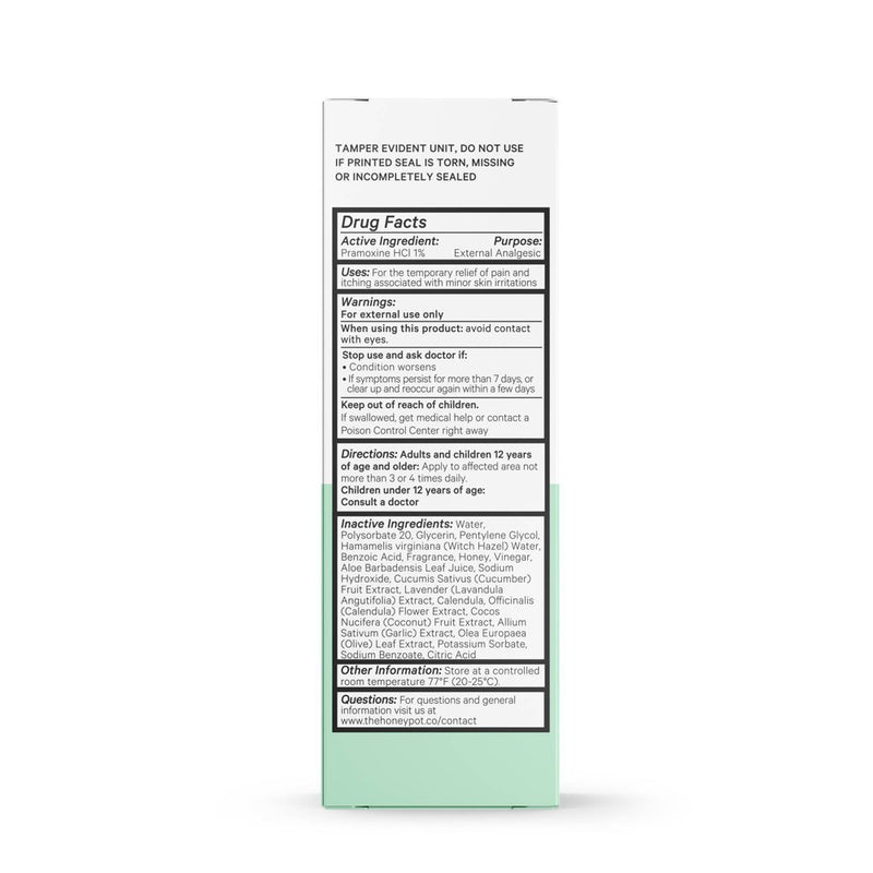 The Honey Pot Anti-Itch Spray with 1% Pramoxine - 2.7 fl oz