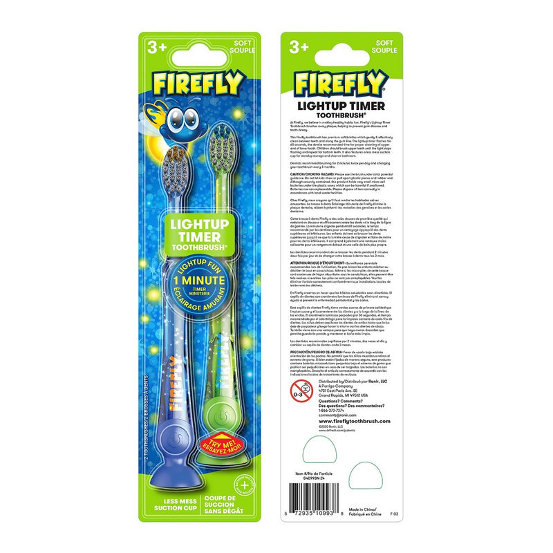 Firefly Kids' Light-Up Timer Toothbrush - 2ct