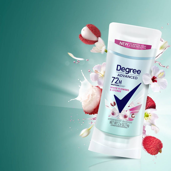 Degree Advanced Motionsense White Flowers & Lychee 72 Hour Antiperspirant & Deodorant - 2.6oz