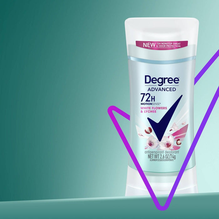Degree Advanced Motionsense White Flowers & Lychee 72 Hour Antiperspirant & Deodorant - 2.6oz