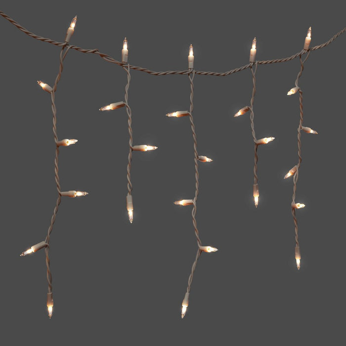 300ct Incandescent Mini Christmas Christmas Icicle Lights Clear with White Wire - Wondershop