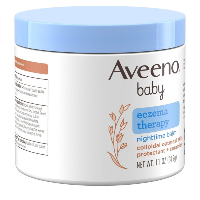 Aveeno Baby Eczema Therapy Nighttime Moisturizing Balm, Soothes & Relieves Dry, Itchy Skin -11oz