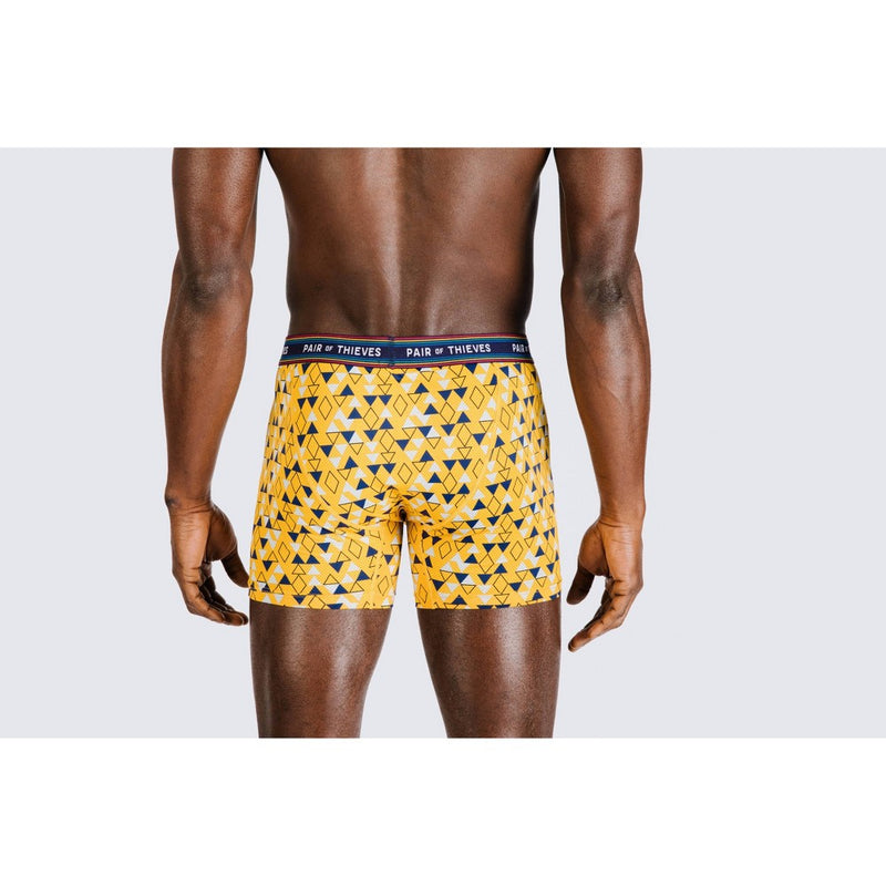 Pair of Thieves Men's Super Fit Boxer Briefs 2pk - Navy/Gold L