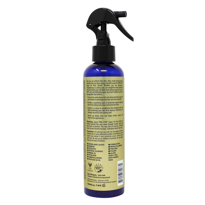 Pura d'or Argan Oil Heat Shield Protectant Spray - 8 fl oz