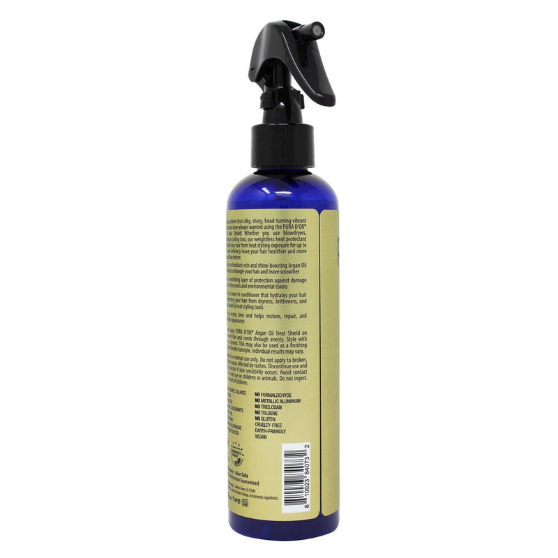 Pura d'or Argan Oil Heat Shield Protectant Spray - 8 fl oz