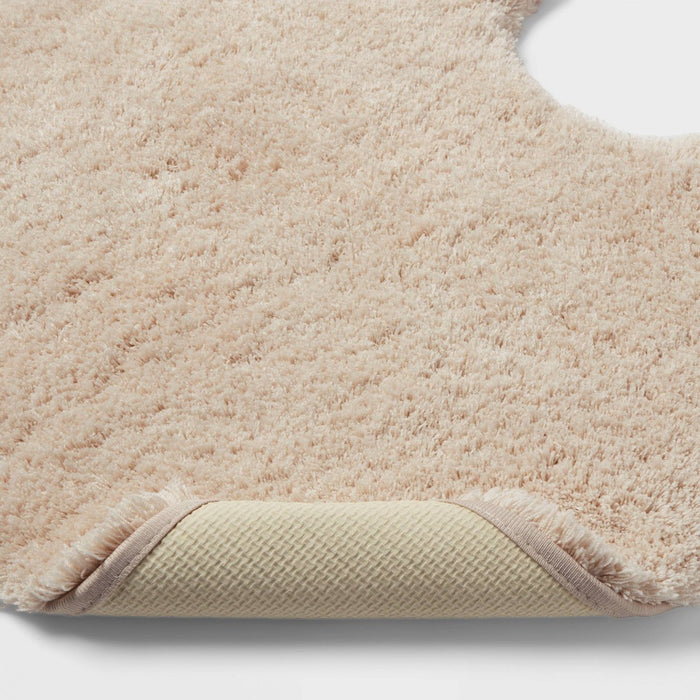 Spa Plush Contour Bath Rug Almond - Threshold