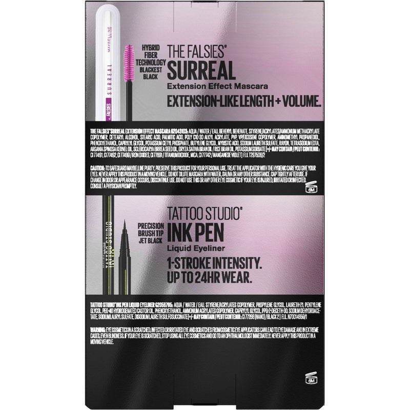 Maybelline HO23 Surreal Mascara Tattoo Studio Liner Gift Set - 2pc
