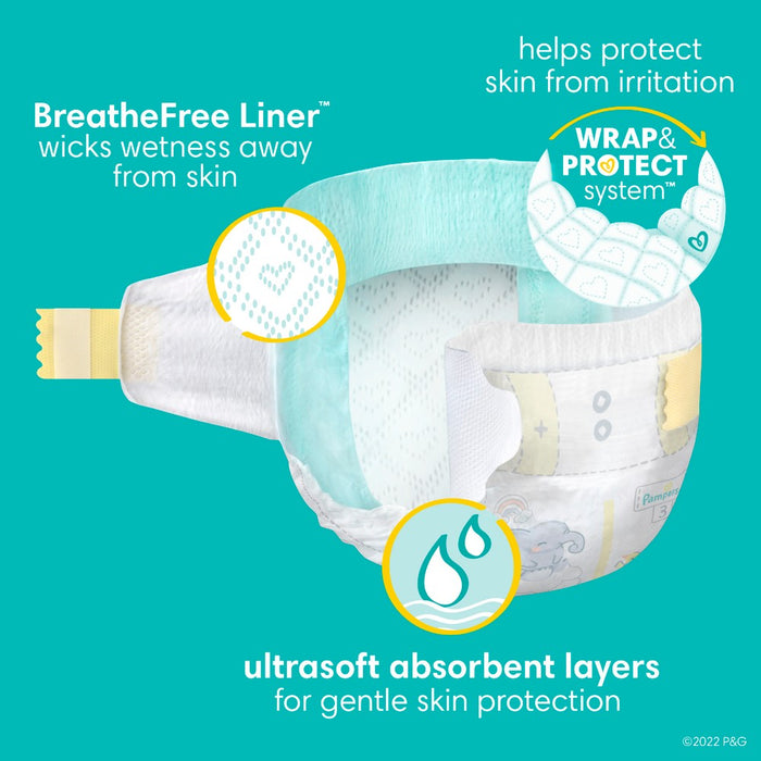 Pampers Swaddlers Active Baby Disposable Diapers Enormous Pack - Size 8 - 60ct