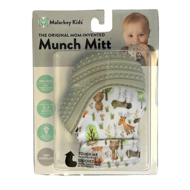Malarkey Kids Munch Mitt Teether - Gray Woodland