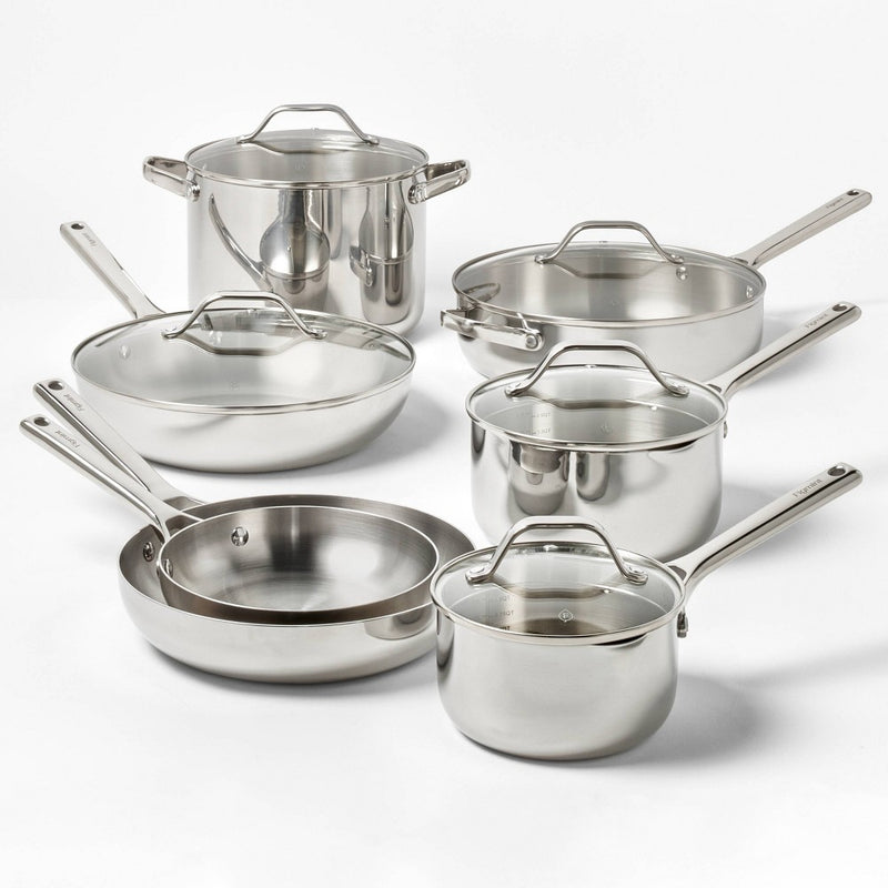 16qt Stainless Steel Stock Pot Silver - Figmint