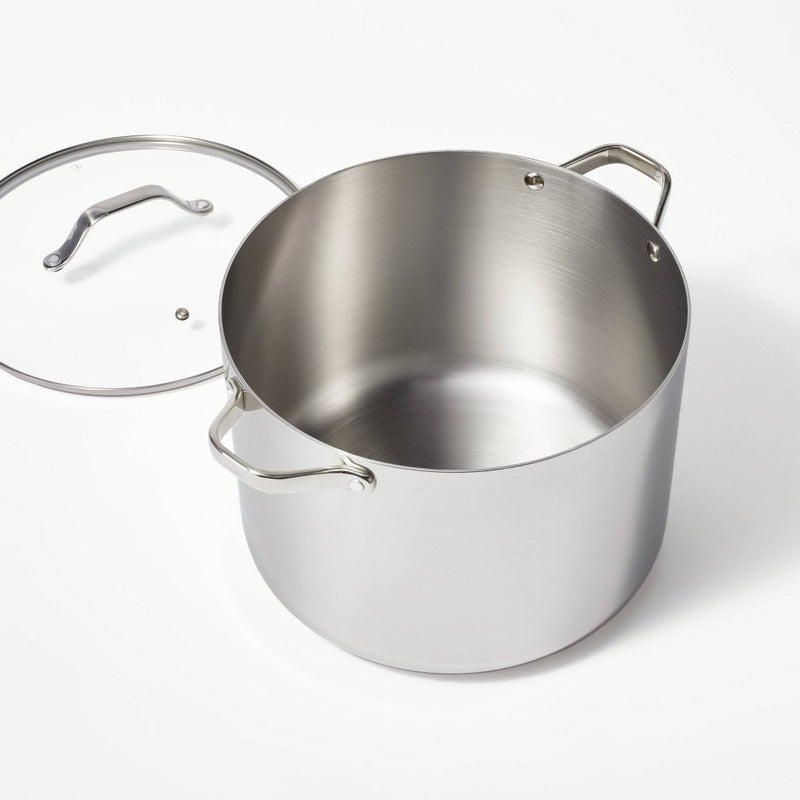16qt Stainless Steel Stock Pot Silver - Figmint