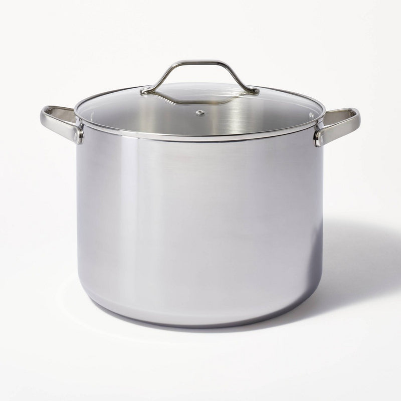 16qt Stainless Steel Stock Pot Silver - Figmint