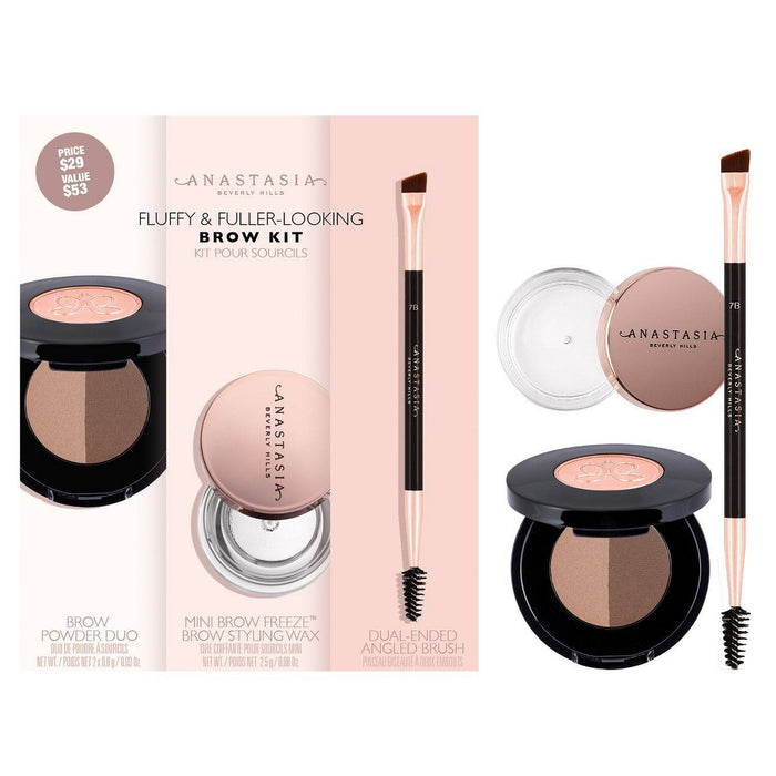 Anastasia Beverly Hills Fluffy and Fuller Looking Brow Kit - Dark Brown - 1oz/2ct - Ulta Beauty