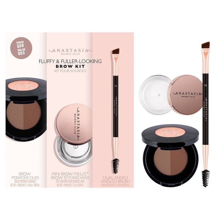 Anastasia Beverly Hills Fluffy and Fuller Looking Brow Kit - Soft Brown - 1oz/2ct - Ulta Beauty