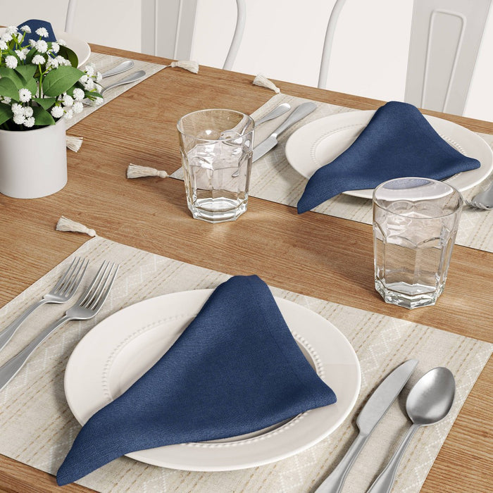 4pk Cotton Easy Care Napkins Blue - Threshold