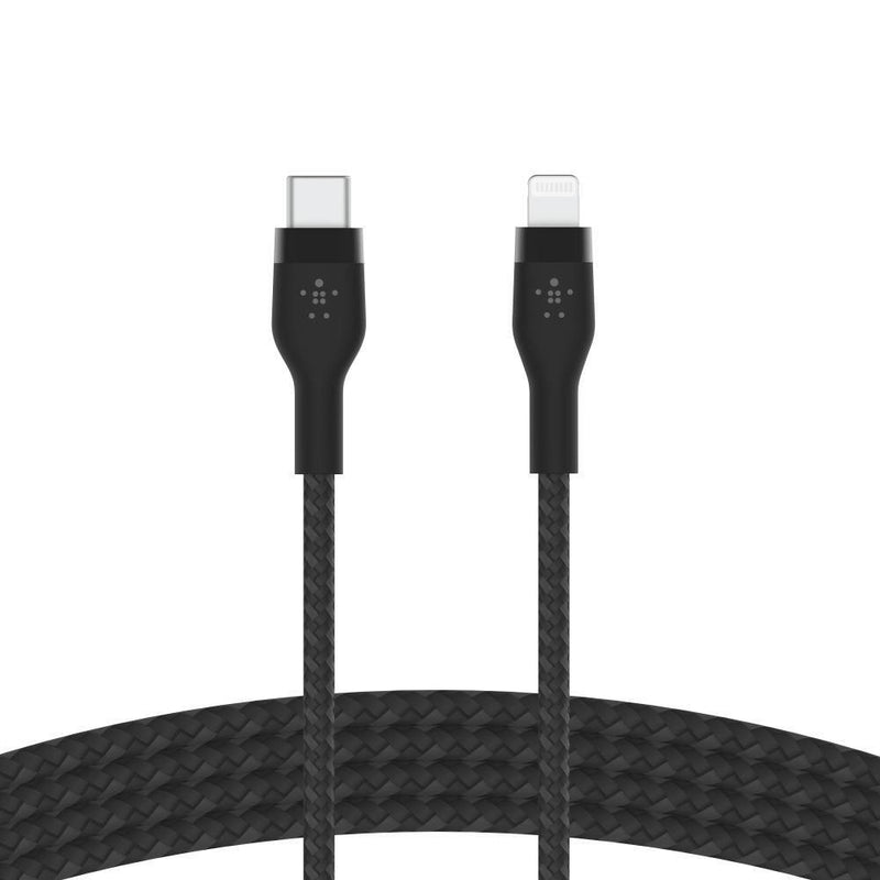 Belkin 6.6' BoostCharge Pro Flex USB-C Lightning Connector Cable + Strap - Slate