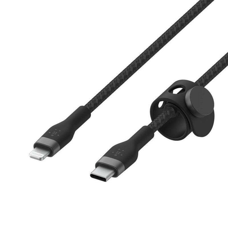 Belkin 6.6' BoostCharge Pro Flex USB-C Lightning Connector Cable + Strap - Slate