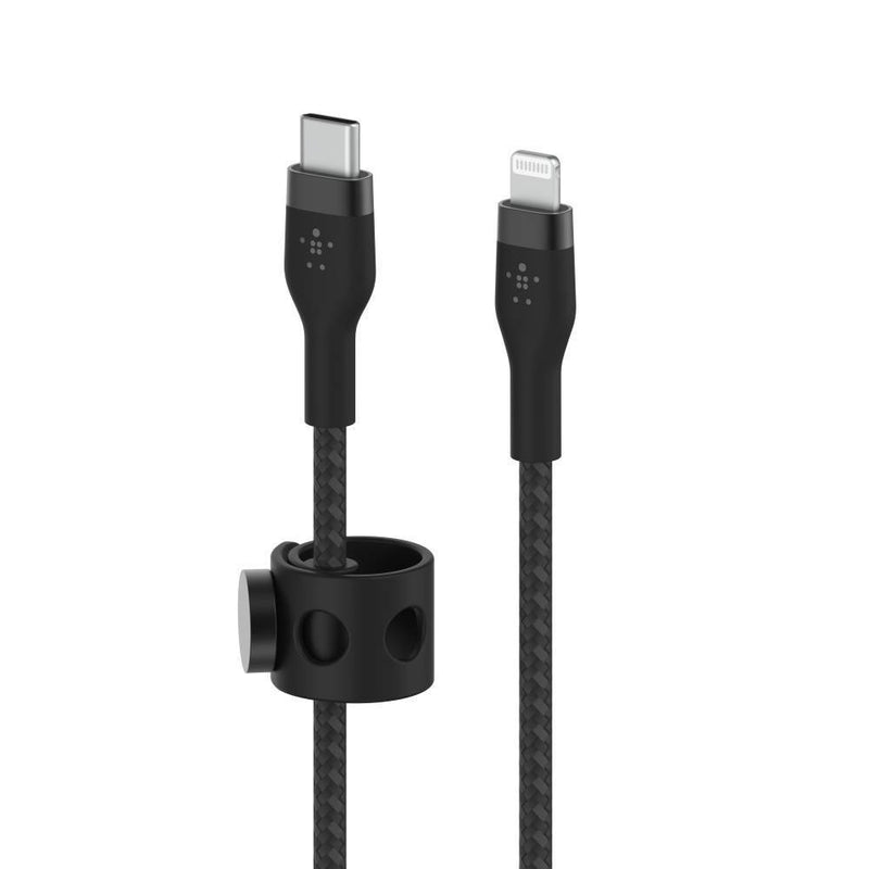 Belkin 6.6' BoostCharge Pro Flex USB-C Lightning Connector Cable + Strap - Slate