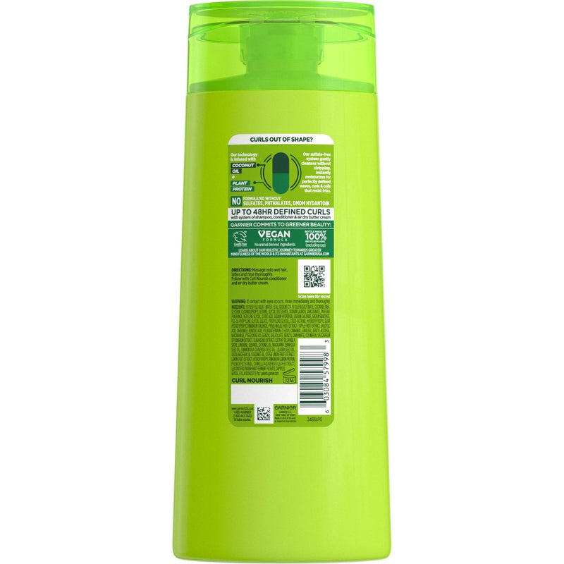 Garnier Fructis Curl Nourish Sulfate-Free Shampoo Infused with Coconut Oil & Glycerin - 22 fl oz