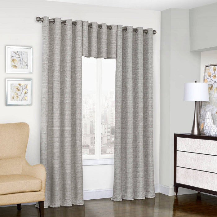 18"x52" Trevi Thermalined Window Valance Gray - Eclipse