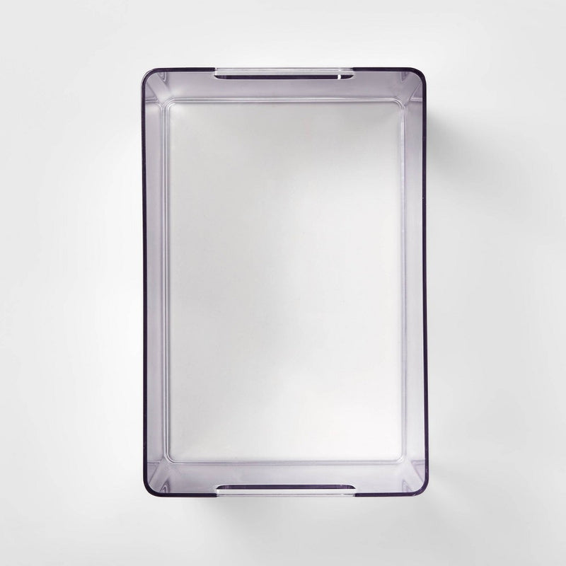 Medium Bathroom Organizer Bin with Handles Clear - Brightroom