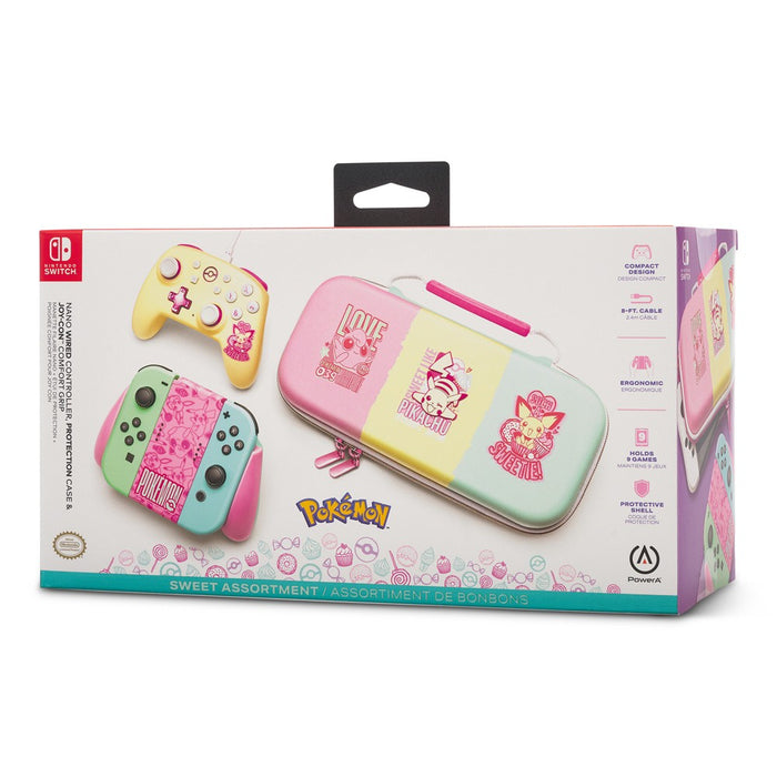 PowerA Nano Wired Controller w/ Case and Comfort Grips-Pokemon: Sweet Friends