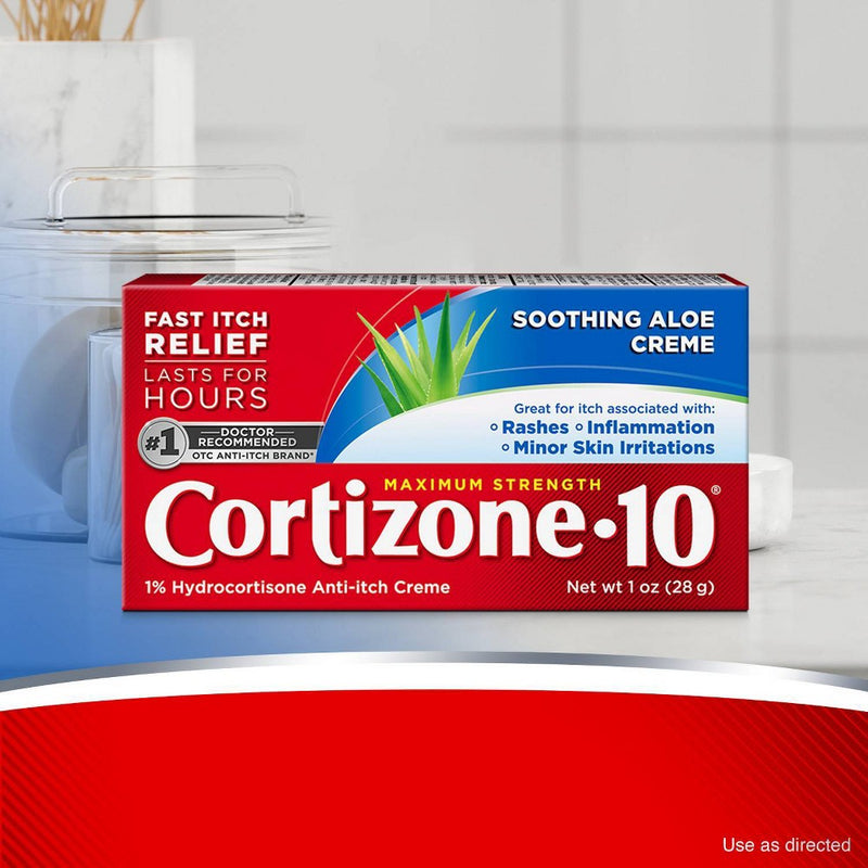 Cortizone 10 Maximum Strength Aloe Anti-Itch Creme - 1oz EXP 01/28