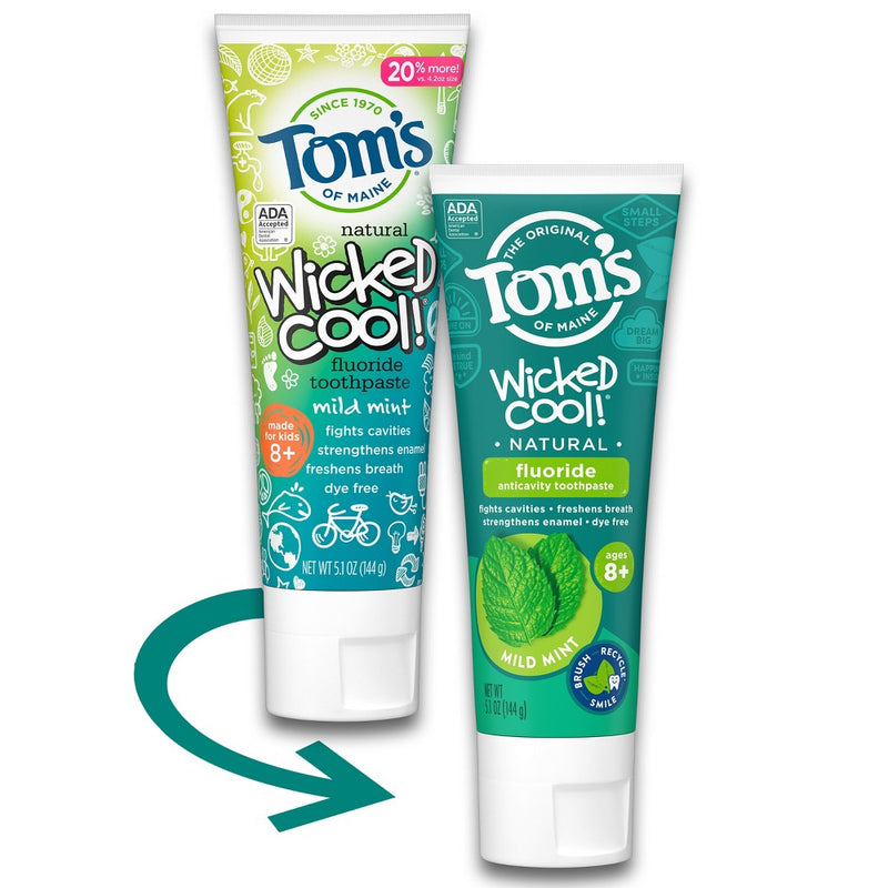 Tom's of Maine Wicked Cool! Anti-cavity Toothpaste - Mild Mint - 5.1oz