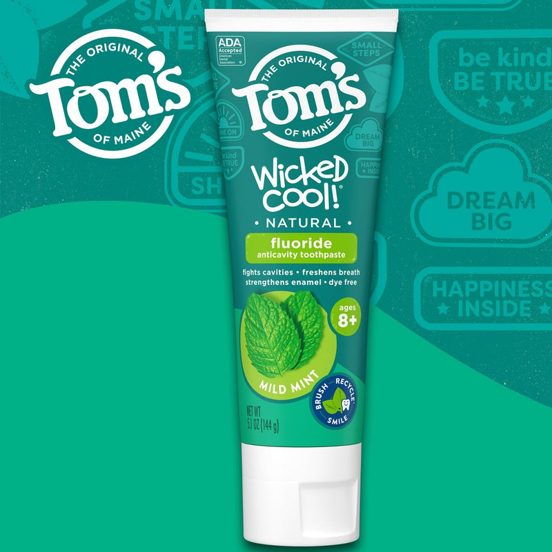 Tom's of Maine Wicked Cool! Anti-cavity Toothpaste - Mild Mint - 5.1oz