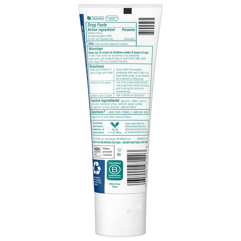Tom's of Maine Wicked Cool! Anti-cavity Toothpaste - Mild Mint - 5.1oz