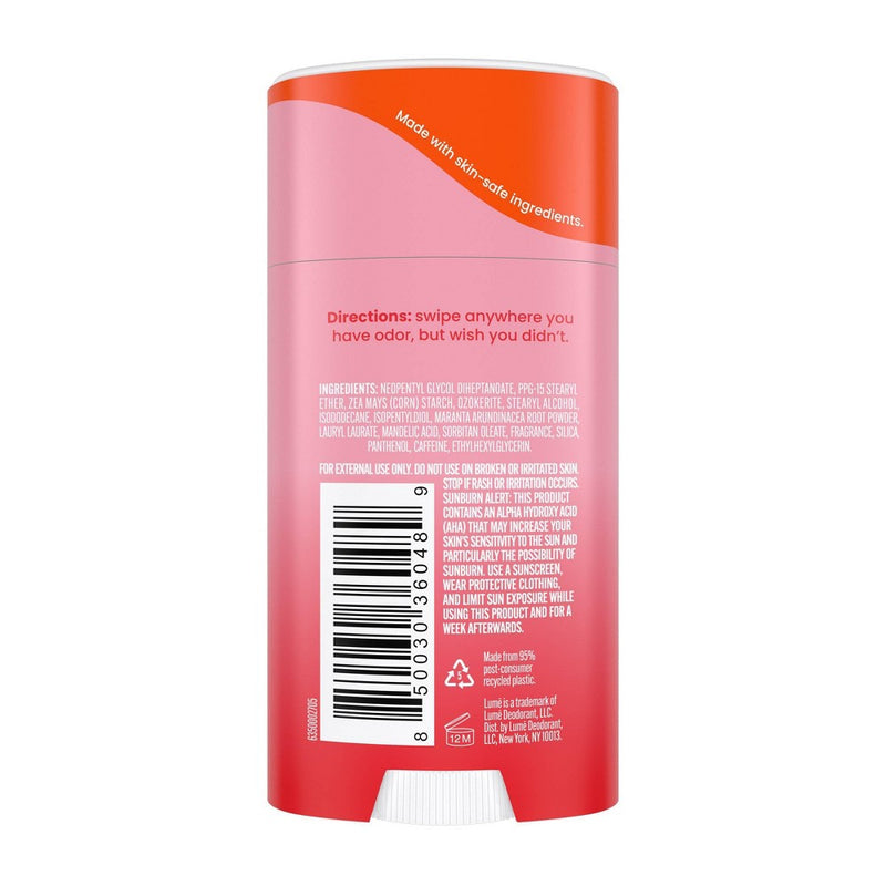 Lume Whole Body Smooth Solid Deodorant Stick - Floral/Rose Scent - 2.6oz