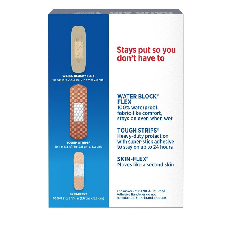 Band-Aid Brand Adhesive Bandages Family Variety Pack - 30ct