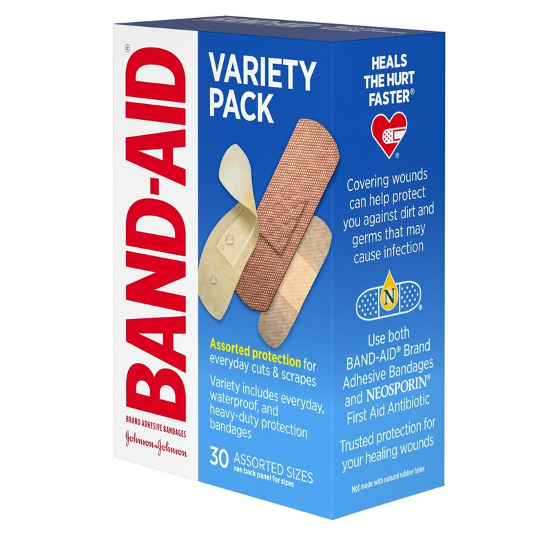 Band-Aid Brand Adhesive Bandages Family Variety Pack - 30ct