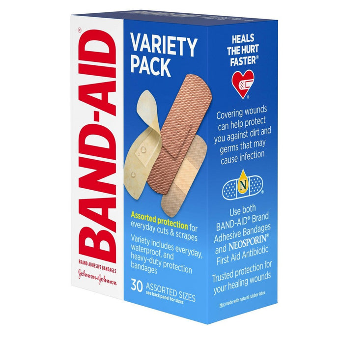 Band-Aid Brand Adhesive Bandages Family Variety Pack - 30ct
