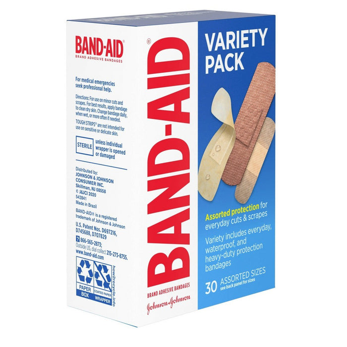 Band-Aid Brand Adhesive Bandages Family Variety Pack - 30ct