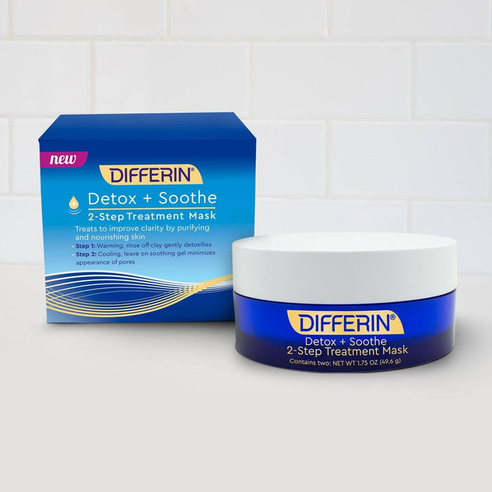 Differin Detox and Soothe 2-Step Treatment Clay Face Mask - 1.75oz
