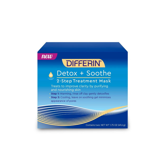 Differin Detox and Soothe 2-Step Treatment Clay Face Mask - 1.75oz